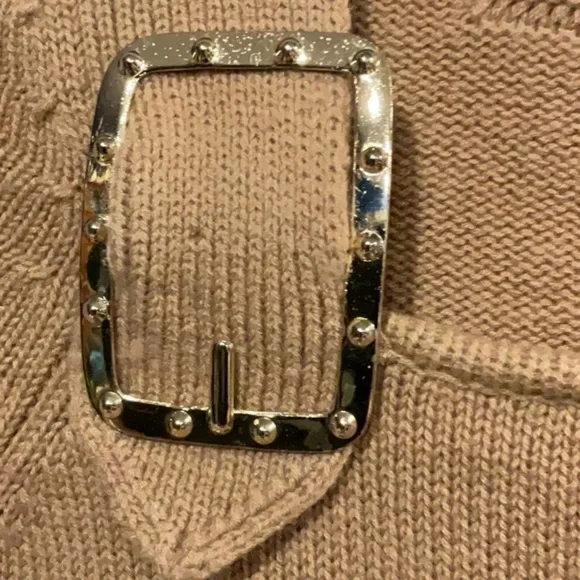 Lauren Moffat Cashmere & Wool Blend SS Sweater in Tan - Size XS - Picture 3 of 6